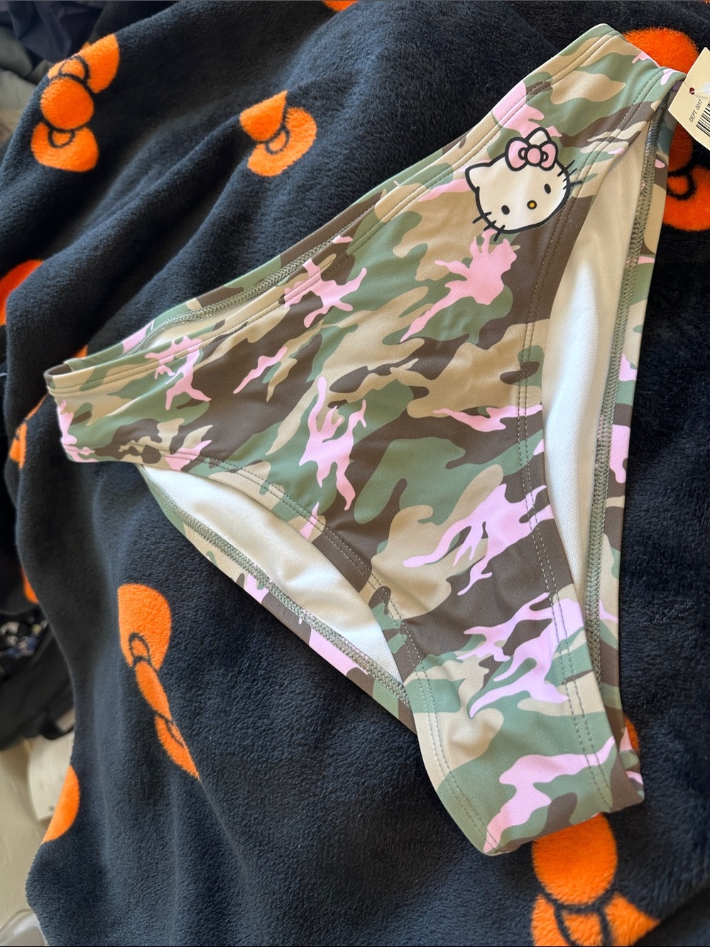 Hello Kitty Pink & Green Camo Bikini Bottom